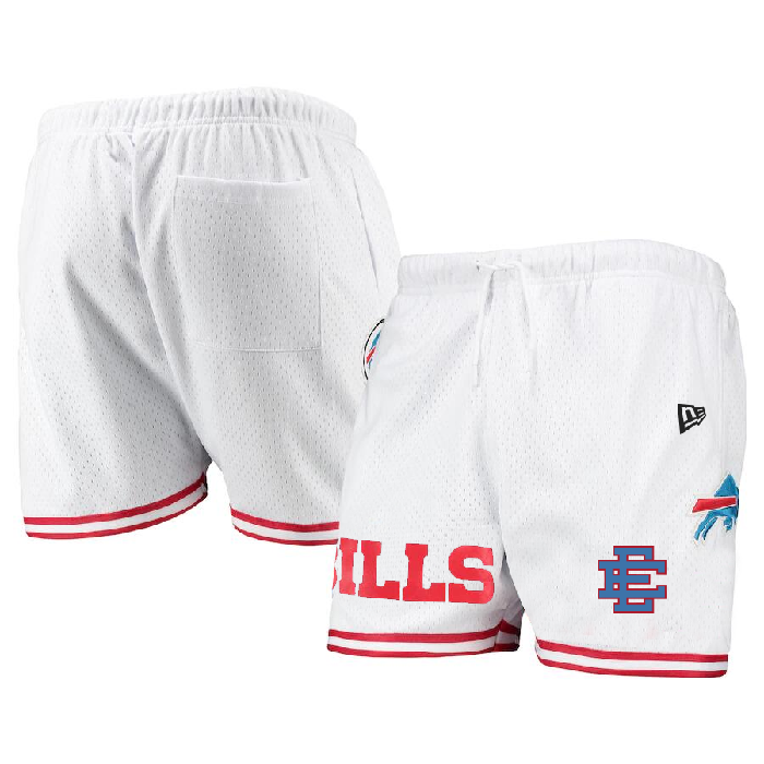 Men's White/Royal Buffalo Bills Pro Mesh Shorts
